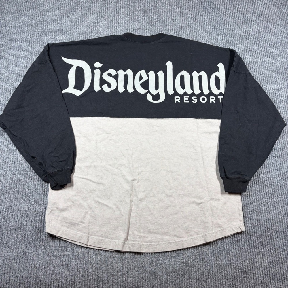 Disney Parks Disneyland Resort Spirit Jersey Womens Large Black Gray Long Sleeve - Picture 4 of 6